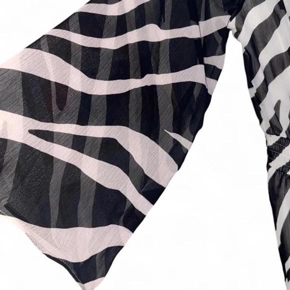 INC International Concepts Black and White Zebra Maxi Dress - Picture 5 of 6